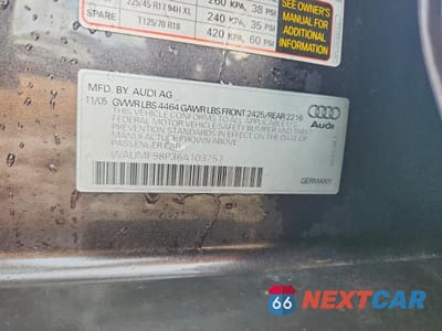 Zdjęcie 14 z 14 samochodu: 2006 AUDI A3 2.0 SPORT VIN:WAUMF98P36A103757 - miniatura