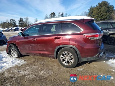 Drugie zdjęcie samochodu z przodu: 2015 TOYOTA HIGHLANDER XLE VIN:5TDJKRFH8FS095901 - miniatura