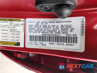 Zdjęcie 13 z 14 samochodu: 2007 TOYOTA COROLLA CE VIN:1NXBR32E87Z892117 - miniatura