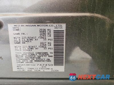 Zdjęcie 13 z 13 samochodu: 2016 NISS ROGUE SV VIN:5N1AT2MT5GC747450 - miniatura