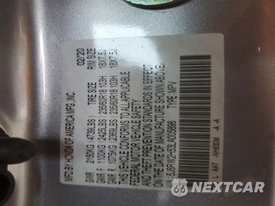 Zdjęcie 12 z 12 samochodu: 2020 HONDA CR-V EX VIN:5J6RW2H53LA005896 - miniatura