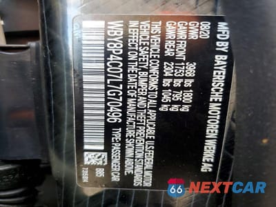 Zdjęcie 12 z 12 samochodu: 2020 BMW I3 REX VIN:WBY8P4C07L7G70496 - miniatura