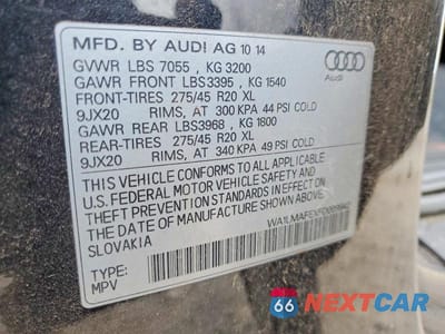 Zdjęcie 13 z 13 samochodu: 2015 AUDI Q7 TDI PREMIUM PLUS VIN:WA1LMAFEXFD009942 - miniatura