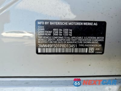 Zdjęcie 12 z 12 samochodu: 2023 BMW M340I VIN:3MW49FS01P8D13451 - miniatura