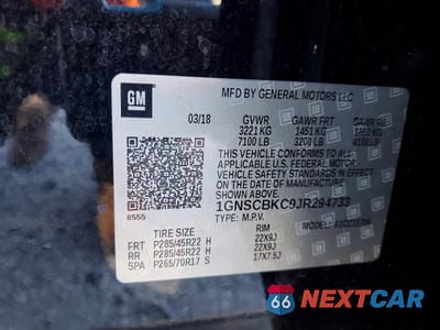 Zdjęcie 13 z 13 samochodu: 2018 CHEVROLET TAHOE C1500 LT VIN:1GNSCBKC9JR294733 - miniatura