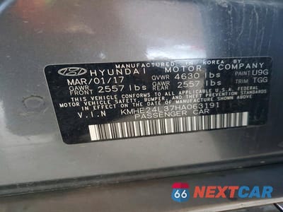 Zdjęcie 12 z 12 samochodu: 2017 HYUNDAI SONATA VIN:KMHE24L37HA063191 - miniatura