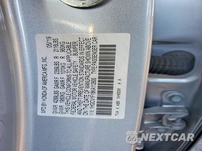 Zdjęcie 12 z 13 samochodu: 2019 HONDA ACCORD LX VIN:1HGCV1F18KA112600 - miniatura