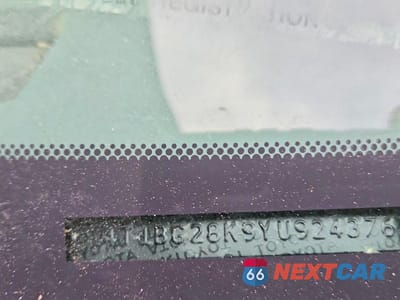 Zdjęcie 12 z 12 samochodu: 2000 TOYOTA CAMRY VIN:4T1BG28K9YU924376 - miniatura