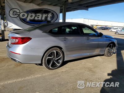 Trzecie zdjęcie samochodu z tyłu: 2021 HONDA ACCORD SPORT VIN:1HGCV1F30MA099586 - miniatura