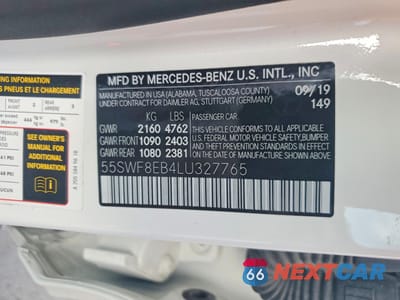 Zdjęcie 12 z 12 samochodu: 2020 MERCEDES-BENZ C 300 4MATIC VIN:55SWF8EB4LU327765 - miniatura