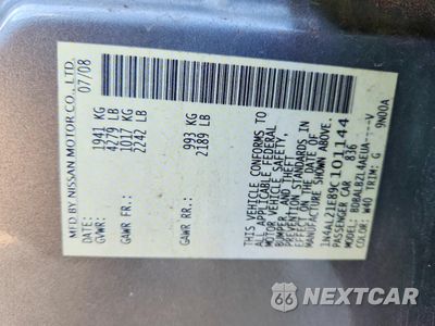 Zdjęcie 12 z 12 samochodu: 2009 NISSAN ALTIMA 2.5 VIN:1N4AL21E89C101144 - miniatura