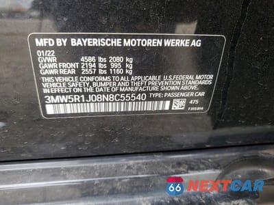 Zdjęcie 13 z 13 samochodu: 2022 BMW 330I VIN:3MW5R1J08N8C55540 - miniatura