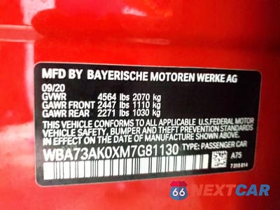 Zdjęcie 12 z 12 samochodu: 2021 BMW 228XI VIN:WBA73AK0XM7G81130 - miniatura