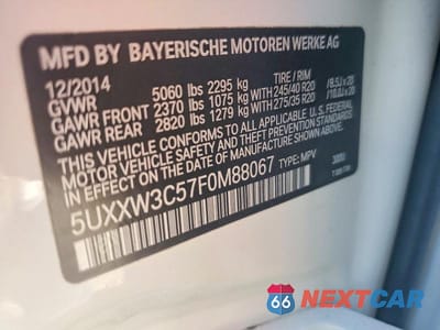 Zdjęcie 13 z 13 samochodu: 2015 BMW X4 XDRIVE28I VIN:5UXXW3C57F0M88067 - miniatura