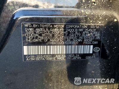 Zdjęcie 13 z 14 samochodu: 2017 LEXUS IS 200T VIN:JTHBA1D20H5040809 - miniatura