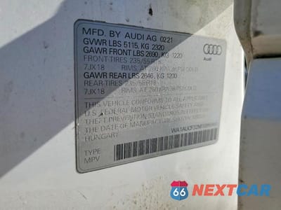 Zdjęcie 13 z 13 samochodu: 2021 AUDI Q3 PREMIUM 40 VIN:WA1AUCF32M1095960 - miniatura