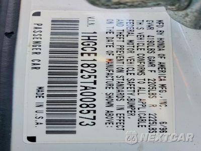 Zdjęcie 12 z 12 samochodu: 1996 HONDA ACCORD LX VIN:1HGCE1825TA008573 - miniatura