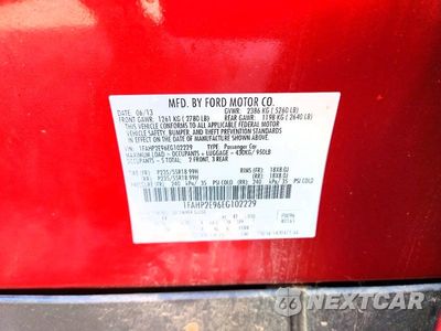 Zdjęcie 12 z 12 samochodu: 2014 FORD TAURUS SEL VIN:1FAHP2E96EG102229 - miniatura