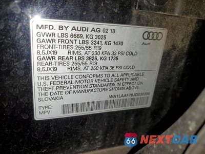 Zdjęcie 13 z 13 samochodu: 2018 AUDI Q7 PREMIUM PLUS VIN:WA1LAAF78JD030386 - miniatura