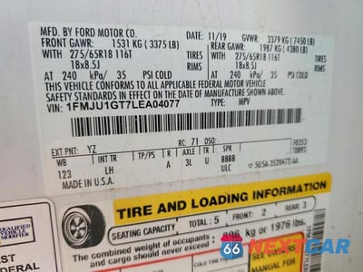 Zdjęcie 13 z 13 samochodu: 2020 FORD EXPEDITION XL VIN:1FMJU1GT7LEA04077 - miniatura