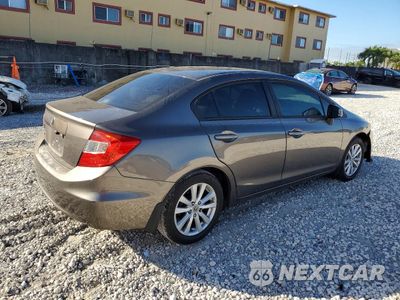 Trzecie zdjęcie samochodu z tyłu: 2012 HONDA CIVIC EX VIN:19XFB2F89CE045074 - miniatura