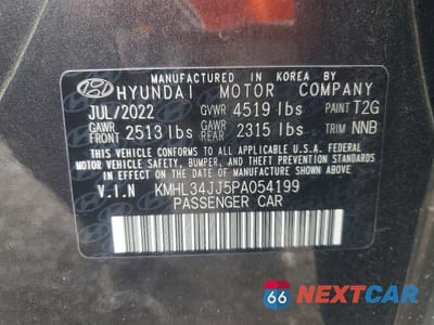 Zdjęcie 13 z 13 samochodu: 2023 HYUNDAI SONATA HYBRID VIN:KMHL34JJ5PA054199 - miniatura