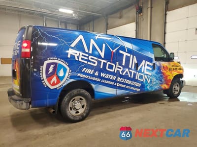 Trzecie zdjęcie samochodu z tyłu: 2013 CHEVROLET EXPRESS G3500 DELIVERY VAN VIN:1GCZGUCG9D1129731 - miniatura