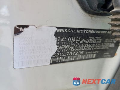 Zdjęcie 13 z 13 samochodu: 2012 BMW X3 XDRIVE35I VIN:5UXWX7C52CL737238 - miniatura