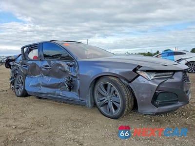 Czwarte zdjęcie samochodu z boku: 2022 ACURA TLX TECH A VIN:19UUB5F58NA002156 - miniatura