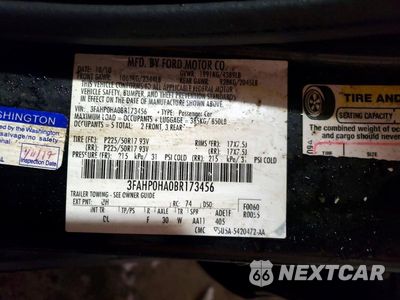 Zdjęcie 12 z 12 samochodu: 2011 FORD FUSION SE VIN:3FAHP0HA0BR173456 - miniatura
