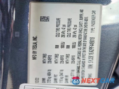 Zdjęcie 12 z 12 samochodu: 2023 TESLA MODEL 3 * RUNS & DRIVES * PRIOR FLEET * VIN:5YJ3E1EA2PF449018 - miniatura