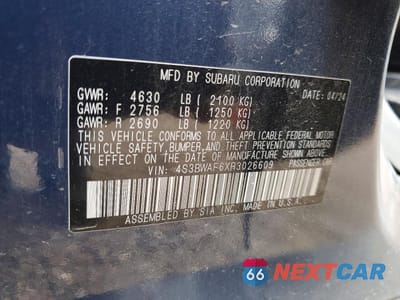 Zdjęcie 12 z 13 samochodu: 2024 SUBARU LEGACY PREMIUM VIN:4S3BWAF6XR3026609 - miniatura