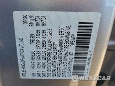 Zdjęcie 13 z 13 samochodu: 2020 HONDA CR-V EX VIN:5J6RW1H51LA011805 - miniatura