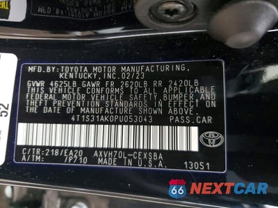 Zdjęcie 13 z 14 samochodu: 2023 TOYOTA CAMRY SE NIGHT SHADE VIN:4T1S31AK0PU053043 - miniatura