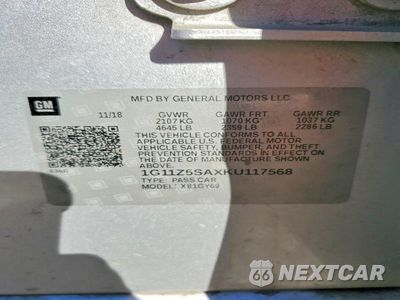 Zdjęcie 12 z 12 samochodu: 2019 CHEVROLET IMPALA LT VIN:1G11Z5SAXKU117568 - miniatura