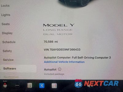 Zdjęcie 9 z 11 samochodu: 2022 TESLA MODEL Y VIN:7SAYGDEE9NF366433 - miniatura