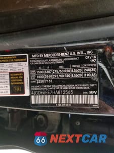 Zdjęcie 13 z 13 samochodu: 2017 MERCEDES-BENZ GLS 450 4MATIC VIN:4JGDF6EE7HA812565 - miniatura