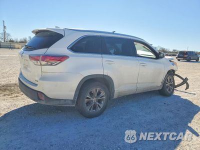Trzecie zdjęcie samochodu z tyłu: 2015 TOYOTA HIGHLANDER XLE VIN:5TDKKRFH3FS115914 - miniatura