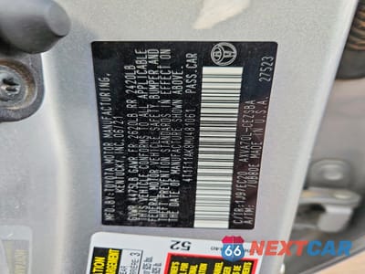 Zdjęcie 12 z 12 samochodu: 2021 TOYOTA CAMRY SE VIN:4T1T11AK8MU481061 - miniatura