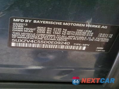 Zdjęcie 12 z 12 samochodu: 2013 BMW X5 XDRIVE35I VIN:5UXZV4C55D0E09240 - miniatura