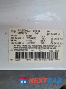 Zdjęcie 12 z 14 samochodu: 2006 DODGE RAM 3500 ST VIN:3D7MX48C96G235851 - miniatura