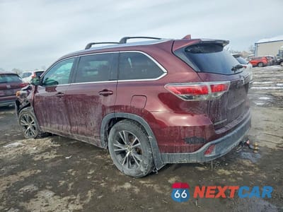 Drugie zdjęcie samochodu z przodu: 2016 TOYOTA HIGHLANDER XLE VIN:5TDJKRFH6GS259177 - miniatura