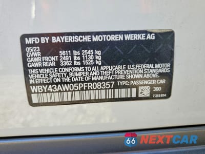 Zdjęcie 13 z 14 samochodu: 2023 BMW I4 EDRIVE 35 VIN:WBY43AW05PFR08357 - miniatura