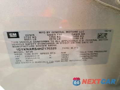 Zdjęcie 12 z 12 samochodu: 2017 CADILLAC XT5 VIN:1GYKNARS4HZ176328 - miniatura