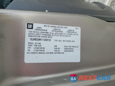 Zdjęcie 13 z 13 samochodu: 2001 GMC SAVANA G3500 VIN:1GJHG39R111200133 - miniatura