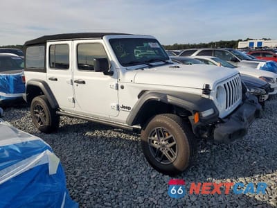 Czwarte zdjęcie samochodu z boku: 2024 JEEP WRANGLER SPORT VIN:1C4PJXDN5RW109381 - miniatura