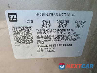 Zdjęcie 12 z 13 samochodu: 2023 CHEVROLET MALIBU LT VIN:1G1ZD5ST3PF189548 - miniatura