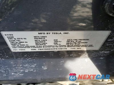 Zdjęcie 13 z 13 samochodu: 2023 TESLA MODEL Y VIN:7SAYGDEE2PA149175 - miniatura