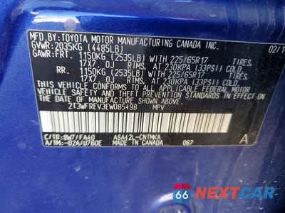Zdjęcie 13 z 13 samochodu: 2014 TOYOTA RAV4 XLE VIN:2T3WFREV3EW085498 - miniatura