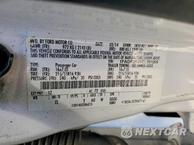 Zdjęcie 12 z 12 samochodu: 2014 FORD FOCUS SE VIN:1FADP3K20EL301005 - miniatura